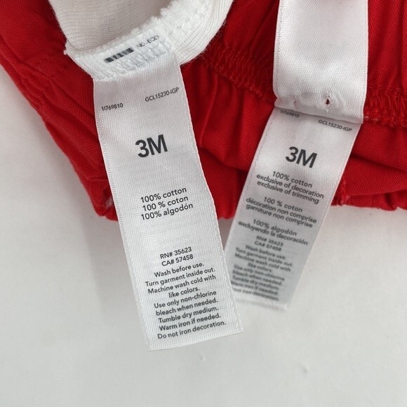 Just one You Whale Bodysuit Red Shorts Outfit 3 months Tank Elastic Waist New - Picture 5 of 6